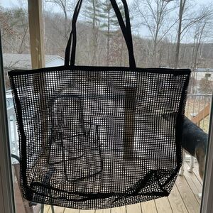 Victoria's Secret Black Mesh Tote